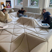 Canapé Modulable « Dune » : Combinaison Libre, Détente Assurée, Tissu Innovant pour Moments Interactifs Parents-Enfants en Mousse Confortable