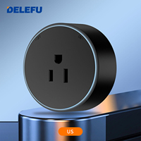 Adaptateur de prise murale durable DELEFU, prise à cinq trous avec ports USB + Type-C, accessoires électriques