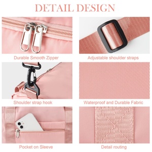 Sac de voyage unisexe léger grande capacité, imperméable, multifonctionnel, pour la gym, à bandoulière, avec fermeture éclair, tendance, durable, pour le week-end - Product Image 3