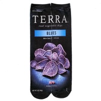 SHANXIN faible quantité minimale de commande amusant croustilles ad motif Sublimation impression heureux équipage nouveauté drôle chaussettes