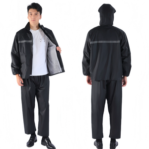 Set Impermeabile Completo per Uomo e <span class=keywords><strong>Donna</strong></span>, Giacca e <span class=keywords><strong>Pantaloni</strong></span> <span class=keywords><strong>Impermeabili</strong></span> Antipioggia per Adulti, Abbigliamento Outdoor - Product Image 3