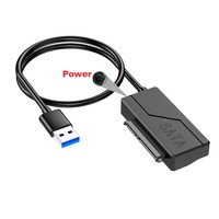 Cable Adaptador USB 3.0 a SATA III de 5 Gbps para Unidades de Disco Duro SSD de 2.5 y HDD de 3.5 con Soporte UASP de 20 TB para Windows, Mac y Linux