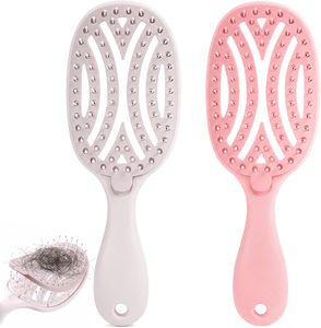 Nuevo Cepillo Ovalado Compacto Personalizado de Venta Caliente para Peinar el Cabello con Cerdas de Nylon, Masaje del Cuero Cabelludo y Eliminación de Cabello Rizado - Product Image 1