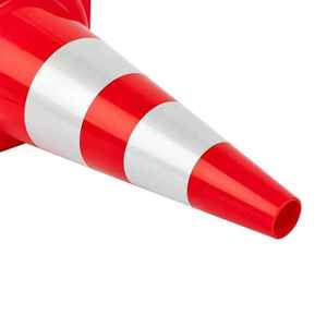 Cône de signalisation en caoutchouc haute visibilité de 36 pouces avec base noire Cône d'avertissement de circulation en PVC de 90cm - Product Image 6