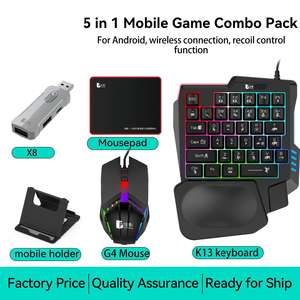 Nuevo en 2026, Adaptador USB Inalámbrico con Conexión Bluetooth para Android, Conjunto de Teclado y Ratón para Juegos como PUBG - Product Image 1