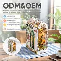 ODM 2025 Kit Buku DIY Baru Rumah Bunga Miniatur Rumah Kaca Rumah Boneka dengan Lampu LED Kayu Logam Plastik Kertas Mainan