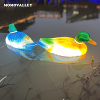 Décoration de Noël d'extérieur Momovalley, sculpture lumineuse LED 3D, plastique blanc, leurres de chasse sauvages chinois - motif oie et canard, indice de protection IP65
