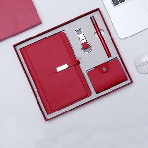 ชุดของขวัญธุรกิจธนาคารโรงเรียนสุดสร้างสรรค์โลโก้แบบกำหนดเองที่ใส่บัตรหนังใส่สมุดโน๊ตปากกาพวงกุญแจ - Product Image 2