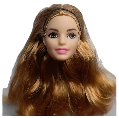 Personaliza una muñeca de juguete de peluche con cara de plástico. ten el pelo, una diadema que tiene una gema que se puede iluminar.