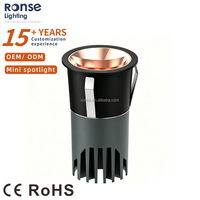 RONSE Spotlights encastrés modernes en aluminium métallique de haute qualité 10W, sans cadre, anti-éblouissement, mini spots LED pour armoires de cuisine