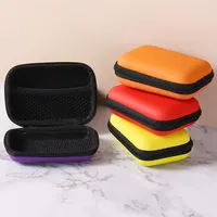 Estuche de Almacenamiento Portátil con Cierre para Auriculares, Organizador de Cables, Bolsa de Viaje Rectangular de Plástico con Interior de Malla, Opciones Multicolores
