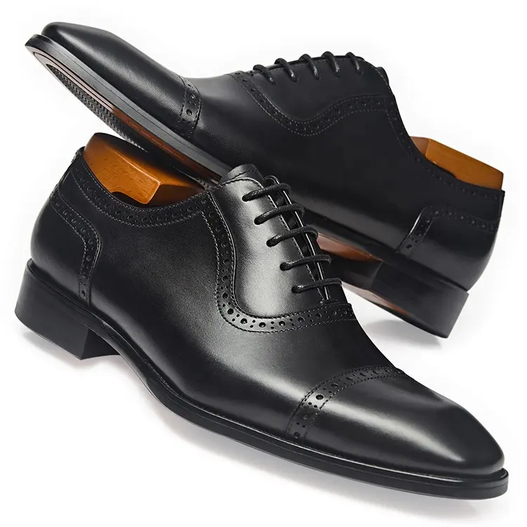 Business Men Dress Oxford Shoes Elegant Top Quality Formal Men Wedding Shoes 2023 Hot Sale Genuine Leather Men Shoes