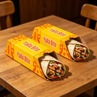 Boîte alimentaire empilable pour camion de restauration, conteneur de repas peu encombrant, emballage en papier kraft pour restaurants mobiles
