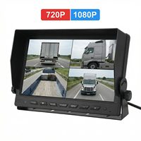 Moniteur de voiture AHD 10,1 pouces avec écran LCD, enregistreur MDVR, caméra de recul, résolution 1024x600, connecteur aviation 4 broches, garantie 1 an