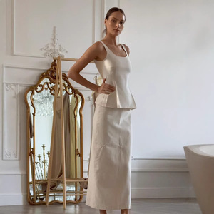 Bdbh Nuovo Set Gonna con Bretelle Stile Europeo e Americano Primavera Estate 2026 Nuovo Top con Bretelle e Gonna a Coda di Pesce - Product Image 5