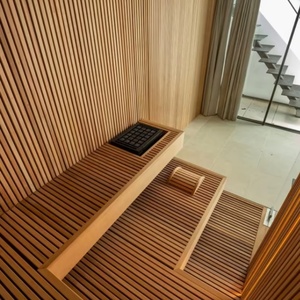 Benutzer definiertes modernes Design Home Wet Dry Integriertes finnisches Bad Schönheits salon & Familien therapie Holz sauna Zimmer Home Sweat Room Villa - Product Image 3