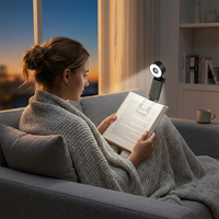 Lampu Baca Clip On USB Isi Ulang LED Lampu Buku Dapat Diredupkan Lampu Meja Samping Tempat Tidur Lipat Portabel Perawatan Mata Belajar Kamar Tidur