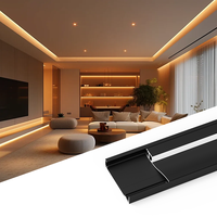 Profilé en aluminium KC Led pour éclairage de bande d'escalier 1m 2m 3m plâtre pliable dans un profilé en aluminium Led