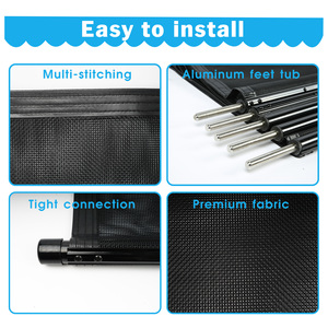 2025 xách tay màu đen hàng rào có thể tháo rời nhôm gấp hồ bơi an toàn bảo vệ hàng rào lưới hồ bơi Kid hàng rào cho inground hồ bơi - Product Image 4