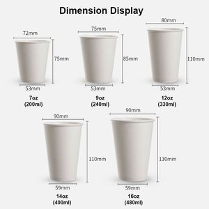 Gobelets à café en papier jetables personnalisés avec logo, impression intégrale, 8oz, 12oz, 16oz, vente en gros - Product Image 4