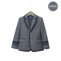 Blazer d'uniforme scolaire personnalisé, veste de style preppy pour les élèves du primaire, manteau d'uniforme de classe pour les enfants de maternelle