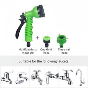 Manguera de Jardín <span class=keywords><strong>Extensible</strong></span> de 3/4'' con Presión de 1-4 bar, Antiabrasión y Anticorrosión, de Plástico Elástico <span class=keywords><strong>para</strong></span> Riego - Product Image 4