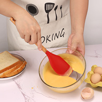 Spatule en silicone à manche en bois, écologique, résistante au lave-vaisselle, réutilisable, étanche, pour mélanger la crème et les gâteaux, spatule de cuisine de qualité alimentaire pour la pâtisserie