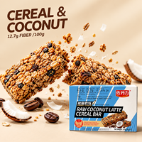Barres de céréales en gros : Barres de céréales saveur latte coco, boîte de collations, aliments sains en vrac, fourniture directe du fabricant, vente en gros par boîte en vrac