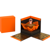 Design haut de gamme personnalisé unique orange luxe classiques en gros boîte d'emballage de parfum imprimé logo