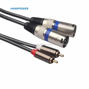 Spina maschio 2RCA placcata in oro a cavo di prolunga Audio maschio 2XLR per Mixer cavo di rame puro cavo adattatore da RCA a XLR 1.5m