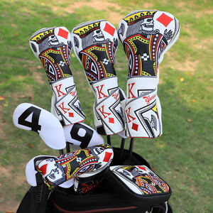 Funny Design Embroidery Lucky K Golf Headcover Mallet Magnetic Waterproof Pu Leather Golf Mallet Putter Headcover - Product Image 4