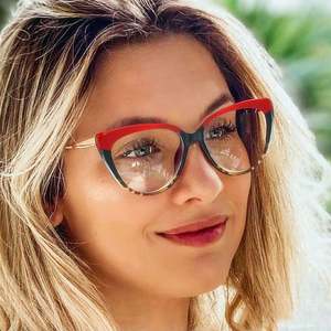 Gafas Ópticas con Marco Grande Retro de Moda 2025 con Logotipo Personalizado, Monturas de Gafas TR90 con Protección Anti Luz Azul para Mujer - Product Image 1