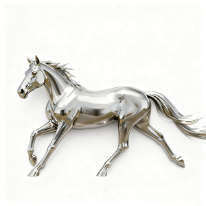 פסל סוס רץ מנירוסטה מלוטשת גדולה, פסל סוס דוהר ריאליסטי למלון יוקרה, גודל בהתאמה אישית - Product Image 6