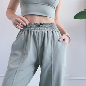 Xsunwing UPF50 + celana tabir surya wanita, celana sutra es pinggang tinggi longgar cepat kering santai olahraga lari Yoga WAD1207 - Product Image 5