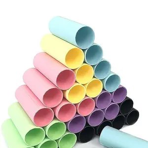 4cm 컬러 친환경 생물 분해 공예 예술적 종이 롤 튜브 수제 DIY 다채로운 종이 공예 튜브