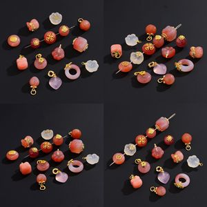 Perles de pendentif en agate naturelle de Nantong, taille moyenne, polies à la main, accessoires de bijoux DIY - Product Image 3