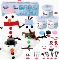 Kit de Bricolage Bonhomme de Neige de Noël en Pâte à Modeler Super Légère – Activité de Fête et Cadeau