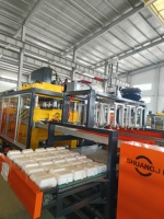 Nouvelle machine automatique de formage de boîtes repas en mousse PS, contrôlée par PLC, à moteur, pour vaisselle jetable hautement écologique et très sûre