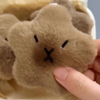 Charmant coton lapin porte-clés pendentif doux dessin animé Animal en peluche mignon sac décoration accessoire pour les filles