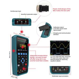 Osciloscopio <span class=keywords><strong>Digital</strong></span> 50Mhz Ancho de Banda 2 Canales 3,5 "TFT <span class=keywords><strong>Mini</strong></span> Osciloscopio Fuente de Señal 2 en 1 Osciloscopio y Multímetro - Product Image 2