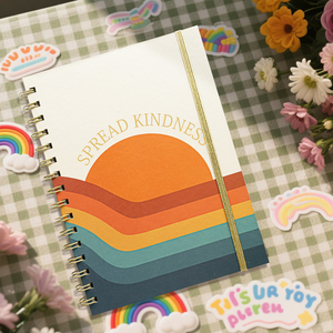 Cuaderno Espiral con Cubierta Arcoíris Impresa en CMYK, Planificador Semanal y Mensual, Diario A5 para Estudiantes - Product Image 3