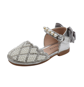 Chaussures en cuir pour bébé avec nœud, chaussures de fête pour enfants avec perles, chaussures habillées pour filles - Product Image 6