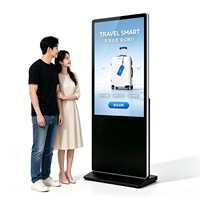 Kiosque numérique 43 pouces, totem vertical, écran tactile LCD interactif sur pied pour la publicité