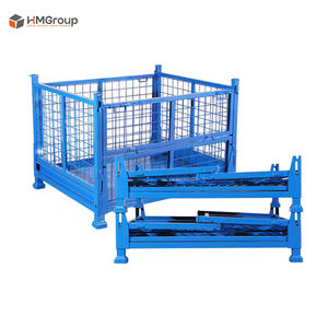 Gabbia Pallet Pieghevole in Metallo per Magazzino, Resistente alla Corrosione, con Rete e Alta Capacità di Carico - Product Image 4