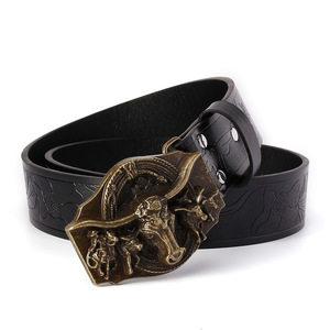Cinturón de PU de Moda Estilo Occidental con Hebilla de Aleación para Hombre, Marca <span class=keywords><strong>LUPU</strong></span>, 3.8cm de Ancho, Venta al por Mayor, Europa y EE. UU. - Product Image 4