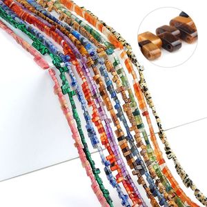 Mini Cuentas Tila de Piedra con Doble Agujero de 2*5 mm, Cristal Sanador, Piedras Preciosas Sueltas para la Fabricación de Joyas - Product Image 2