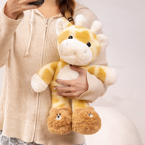 Vente directe usine : Jouets en peluche super doux, modèles de dessins animés, oreillers, poupées en peluche, jouets à main girafe anime, en coton PP, pour anniversaire, en maille - Product Image 4