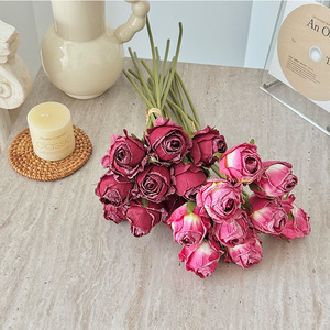 Rosas Angolanas Artificiales, Flores de Seda Rosadas, Alta Simulación, Decoración para Bodas y Hogar, Ramo, Accesorios para Fotografía - Product Image 2