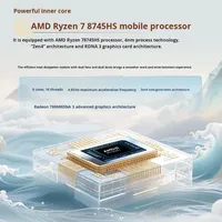 Nouveauté Ruitian 14 AMD Ryzen R7-8745HS Ordinateur portable fin et léger de 14 pouces 16:10 Écran 60 Hz Double usage Étudiant Affaires Radeon
