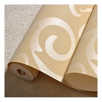 Meilleures marques Papier peint en vinyle de luxe Feuille d'argent Damassé Or Motif floral vintage pour chambre à coucher Salon Lavable Imperméable